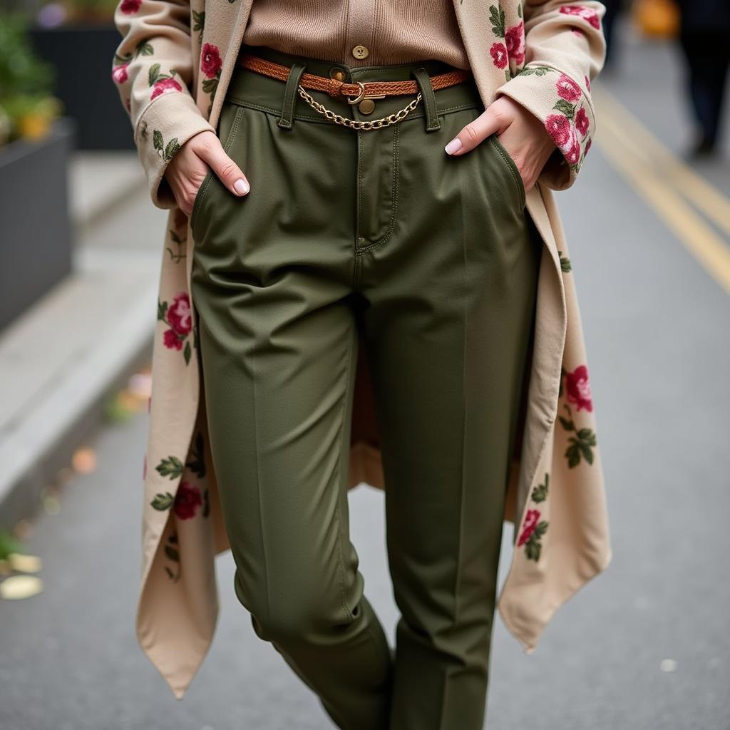 Accessorizing Green Pants