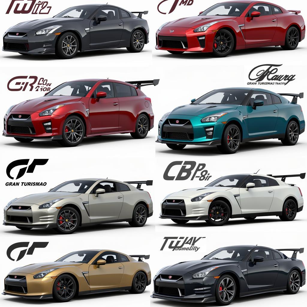 Different car color options in Gran Turismo 7