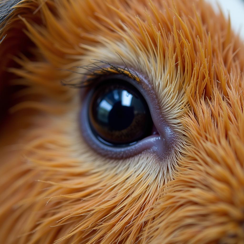 Close-up of guinea pig eyes