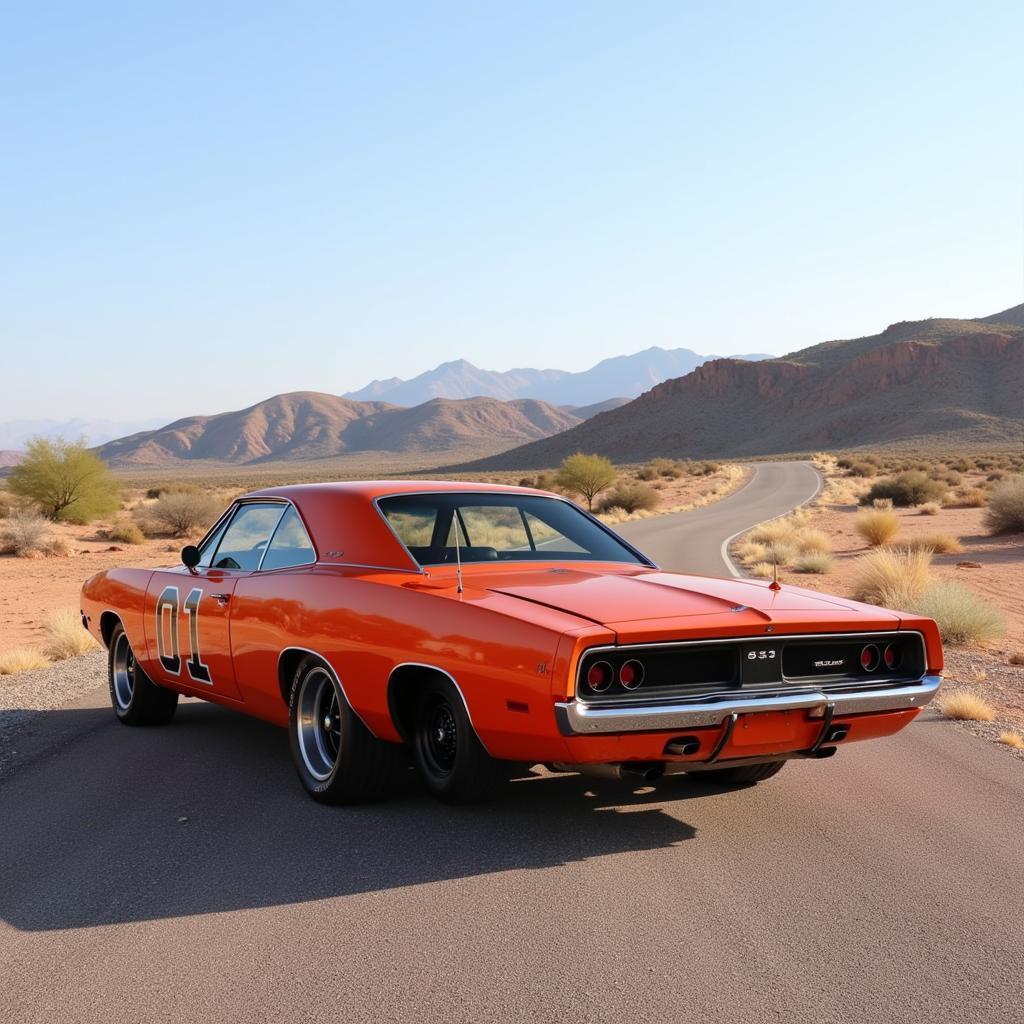 A 1969 Dodge Charger in Hemi Orange