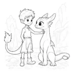 Toothless and Hiccup Coloring Sheet