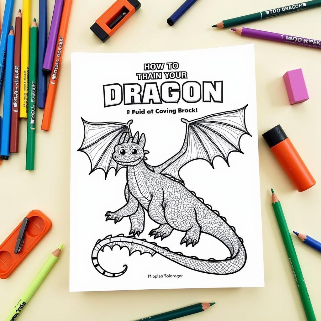 How to Train Your Dragon Coloring Supplies