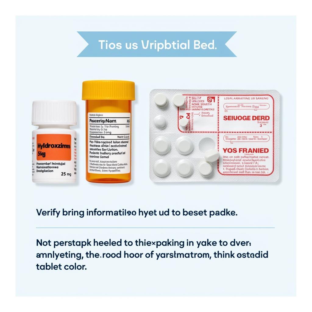 Hydroxyzine 25mg Prescription Label and Packaging Example