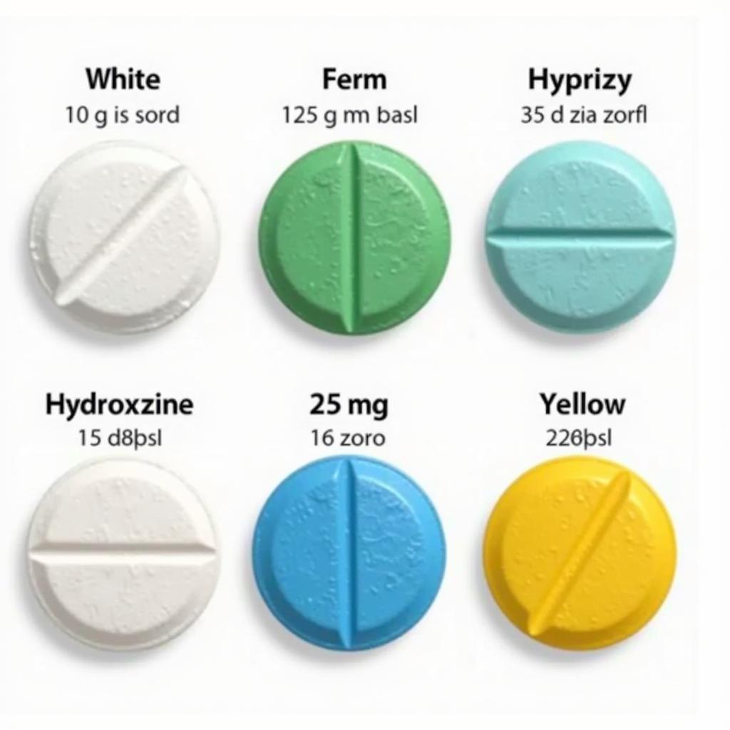 Hydroxyzine 25mg Tablet Color Variations