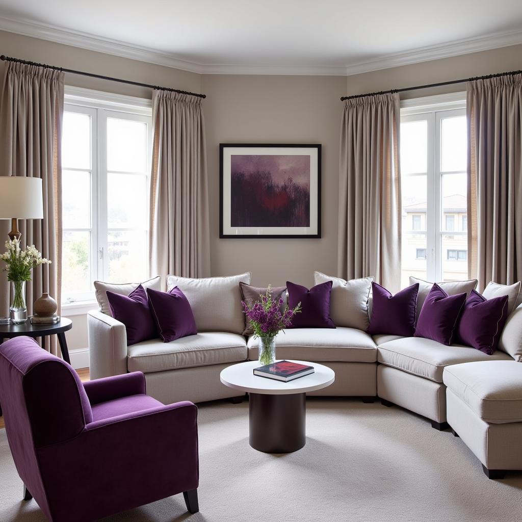 Interior Design with Eggplant Accents