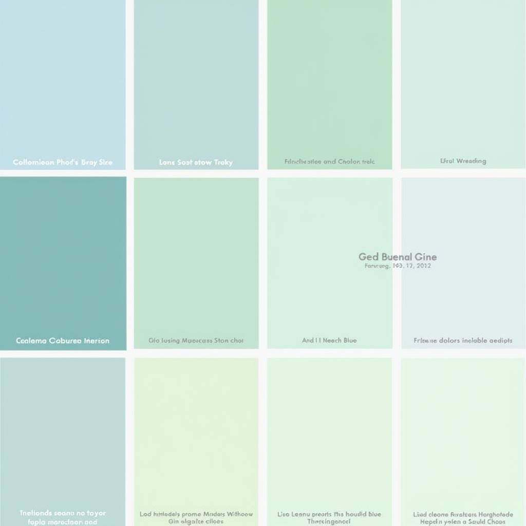 June Color Palette: Light Blue and Pale Green