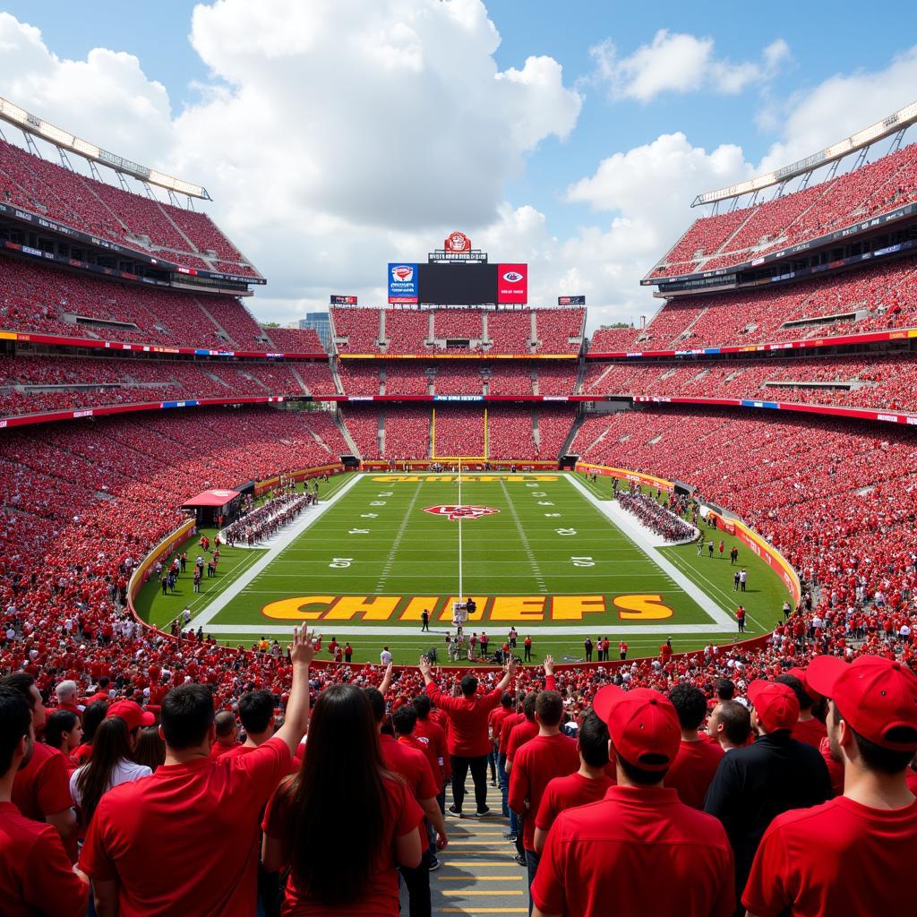 Kansas City Chiefs fans in the stands