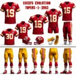 Kansas City Chiefs uniforms throughout history