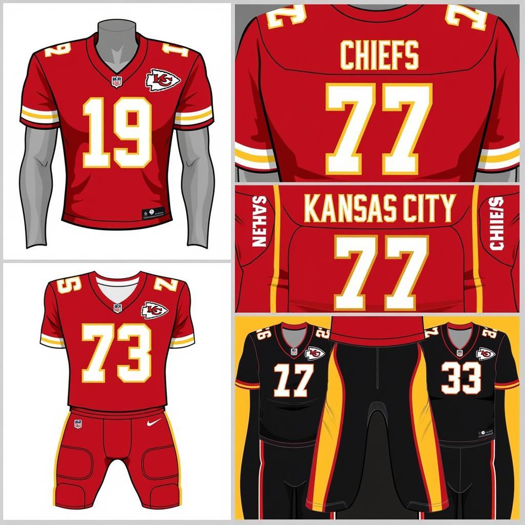 Kansas City Chiefs uniforms through the years