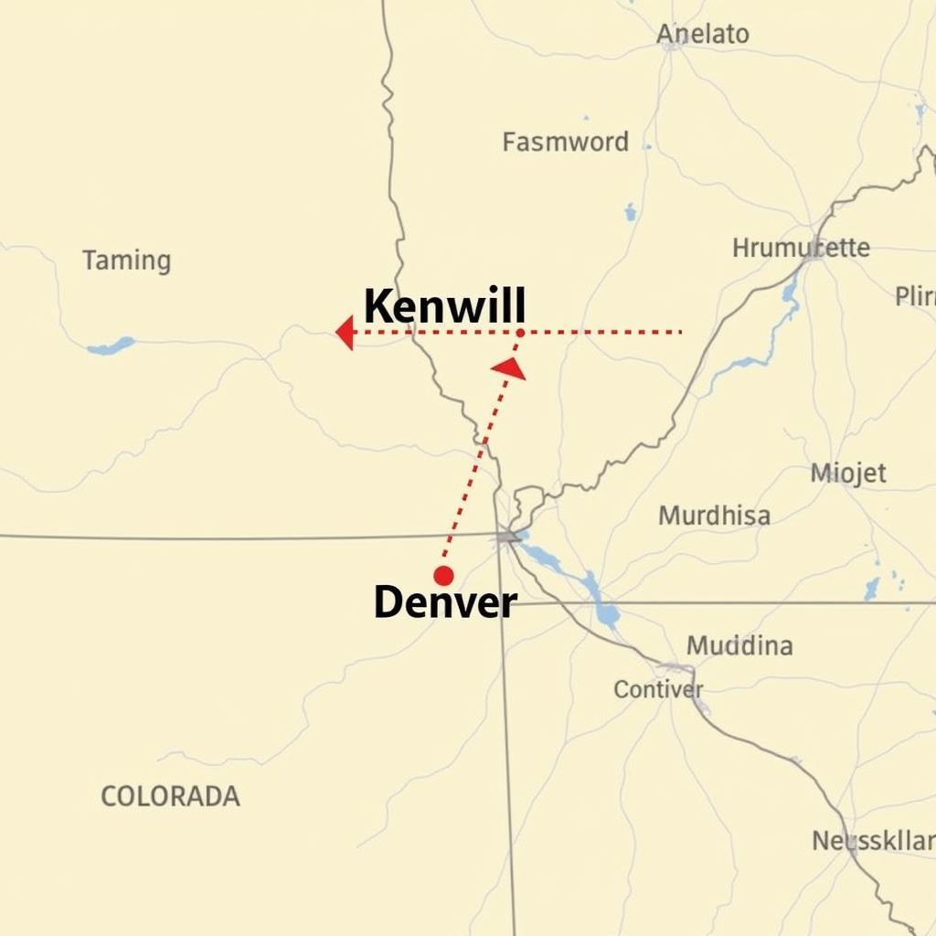 Map of Kentucky and Colorado