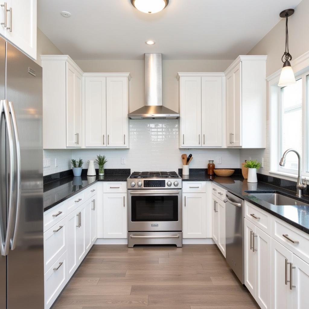 Kitchen with alabaster white cabinets