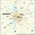 Map of Lakewood Colorado