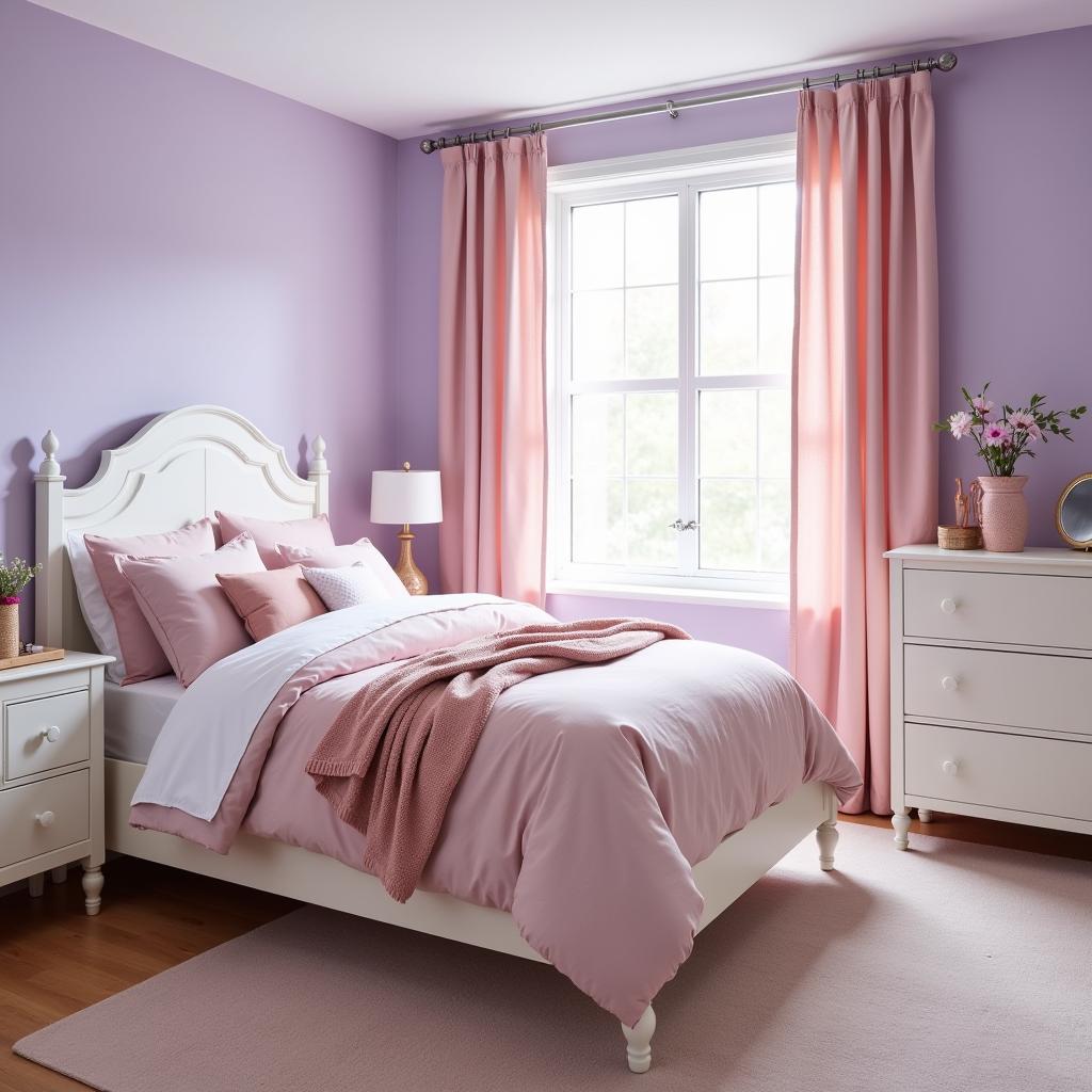 Lavender and Blush Pink Bedroom Decor