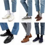 Men's light wash jeans sock combinations