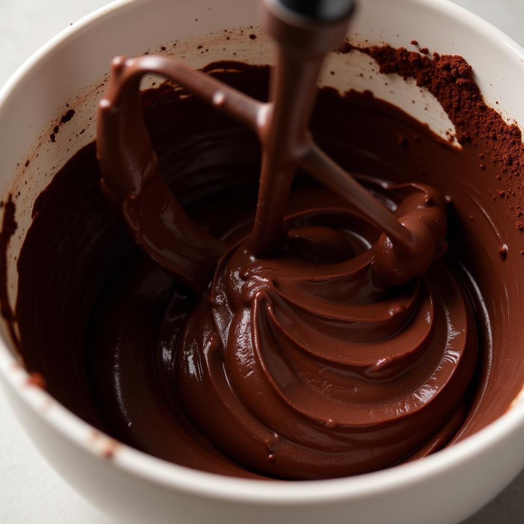 Black Frosting with Cocoa Powder