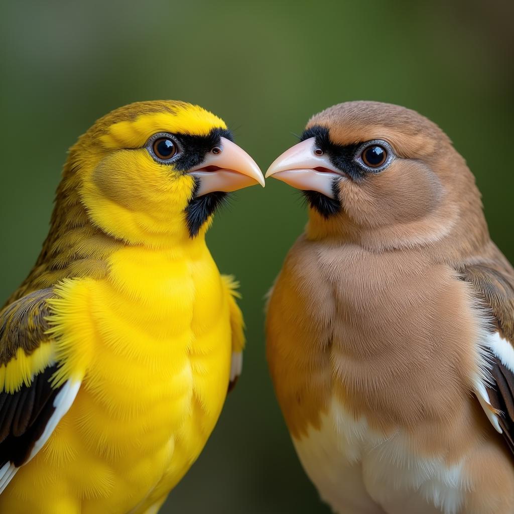 Male and Female Finches