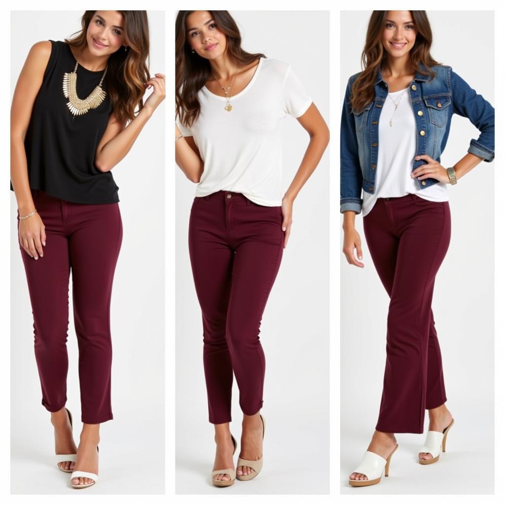 Maroon Pants Outfit Ideas