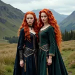 Merida and Queen Elinor in the forest