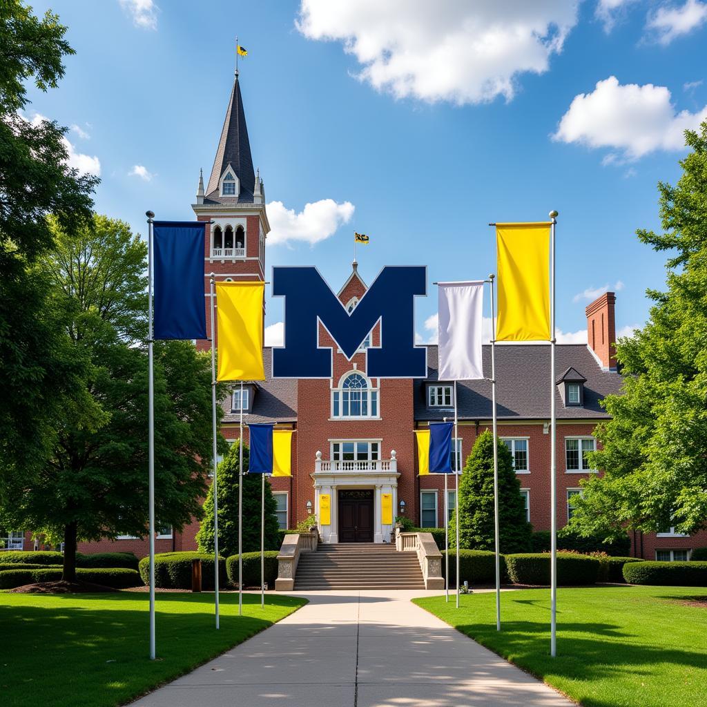 University of Michigan Campus in Maize and Blue