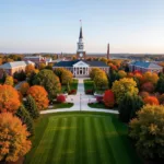 Michigan State University Campus in Autumn