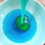 Mixing Blue and Green Food Coloring