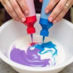 Mixing Food Coloring for Purple