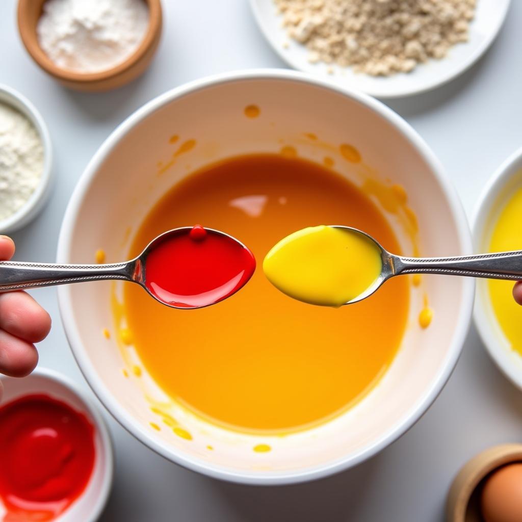 Mixing Food Coloring to Make Orange