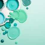 mixing paint to create mint color