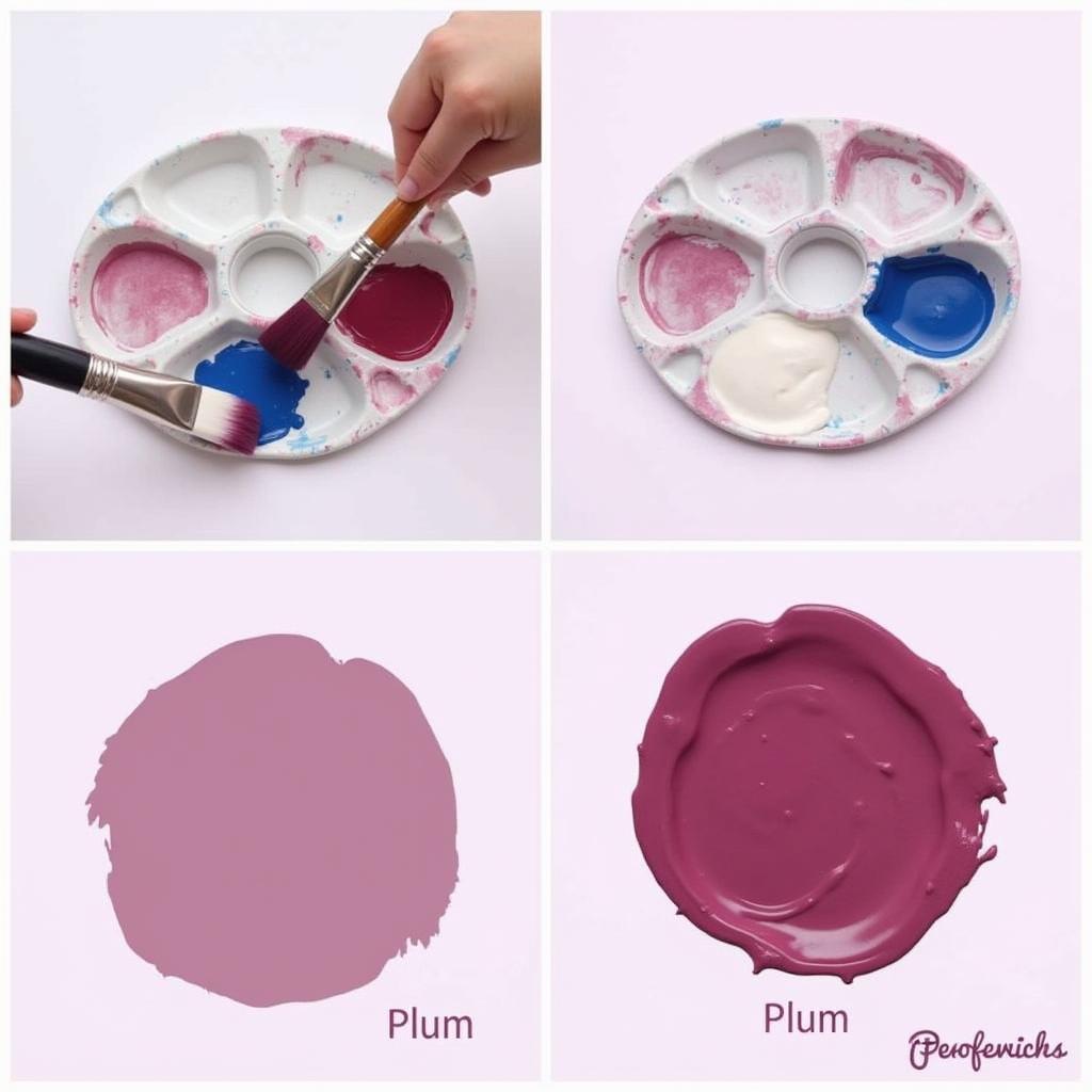 Mixing Plum Color with Paint