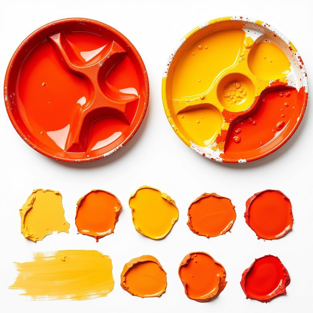 Mixing Red and Yellow to Create Orange