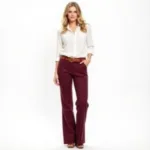 Neutral Colors with Maroon Pants