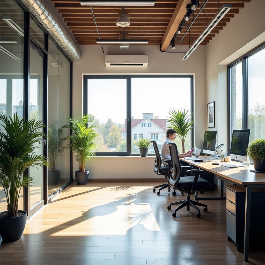 Office with Balanced Lighting