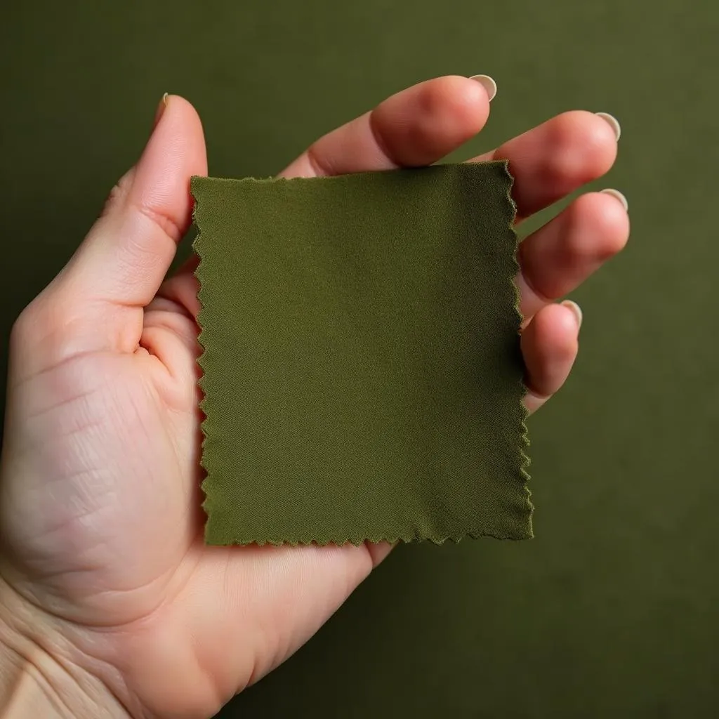 Olive Green Fabric Swatch