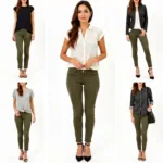 Outfit ideas featuring olive green pants