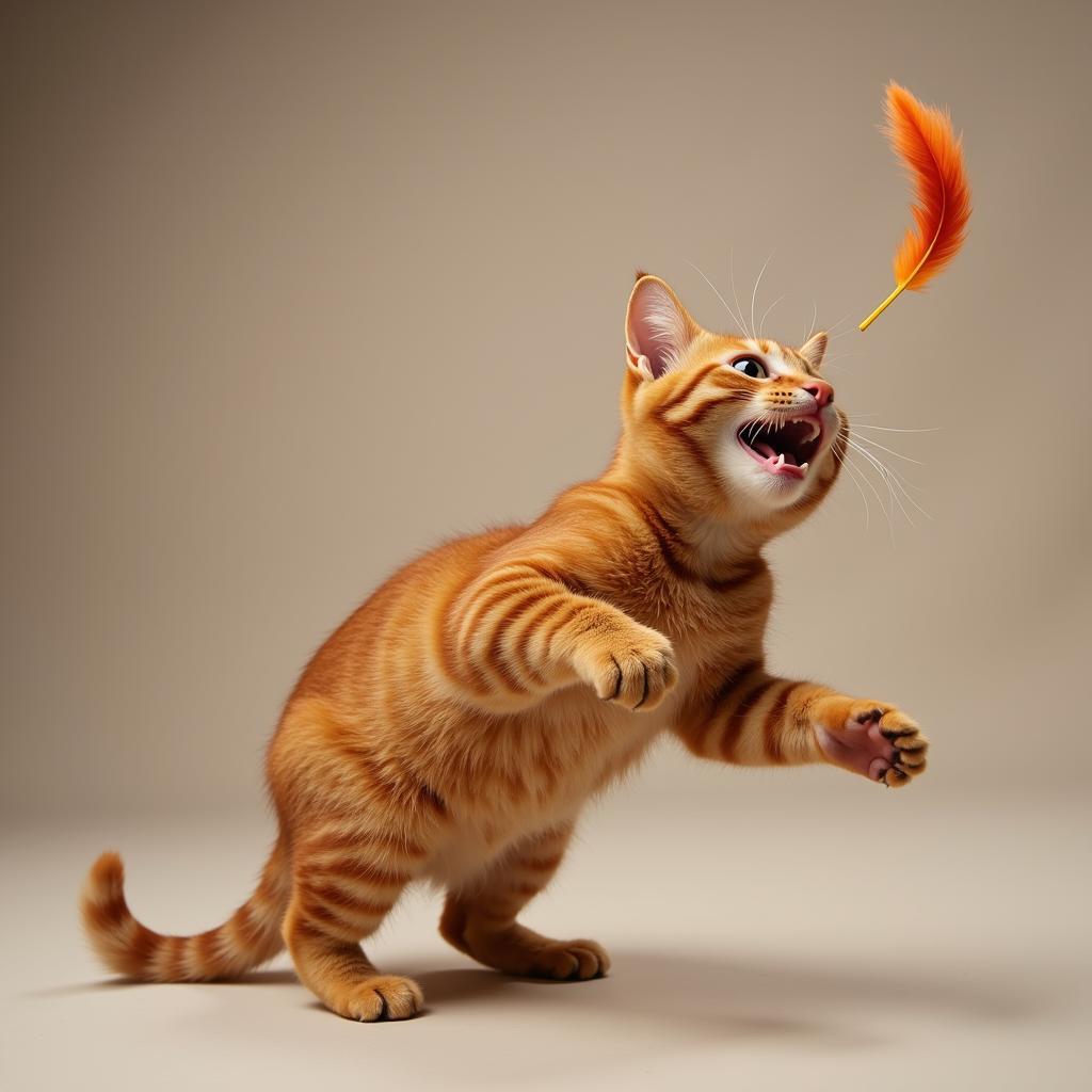 Playful Orange Tabby Cat