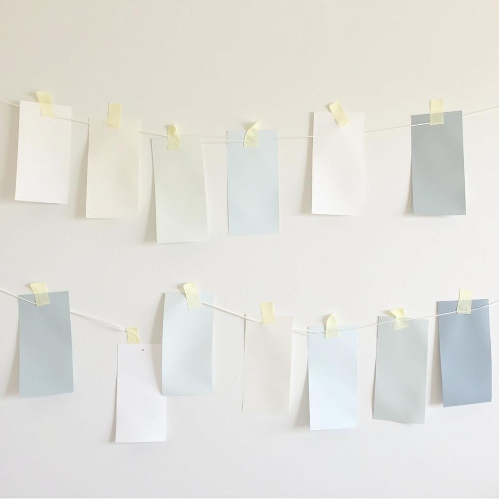 Paint Swatches on White Wall