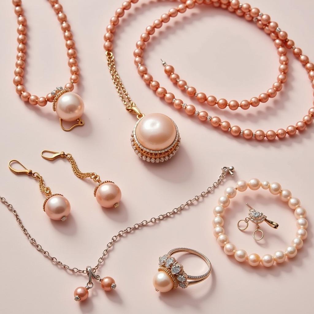 Pink and Peach Pearls