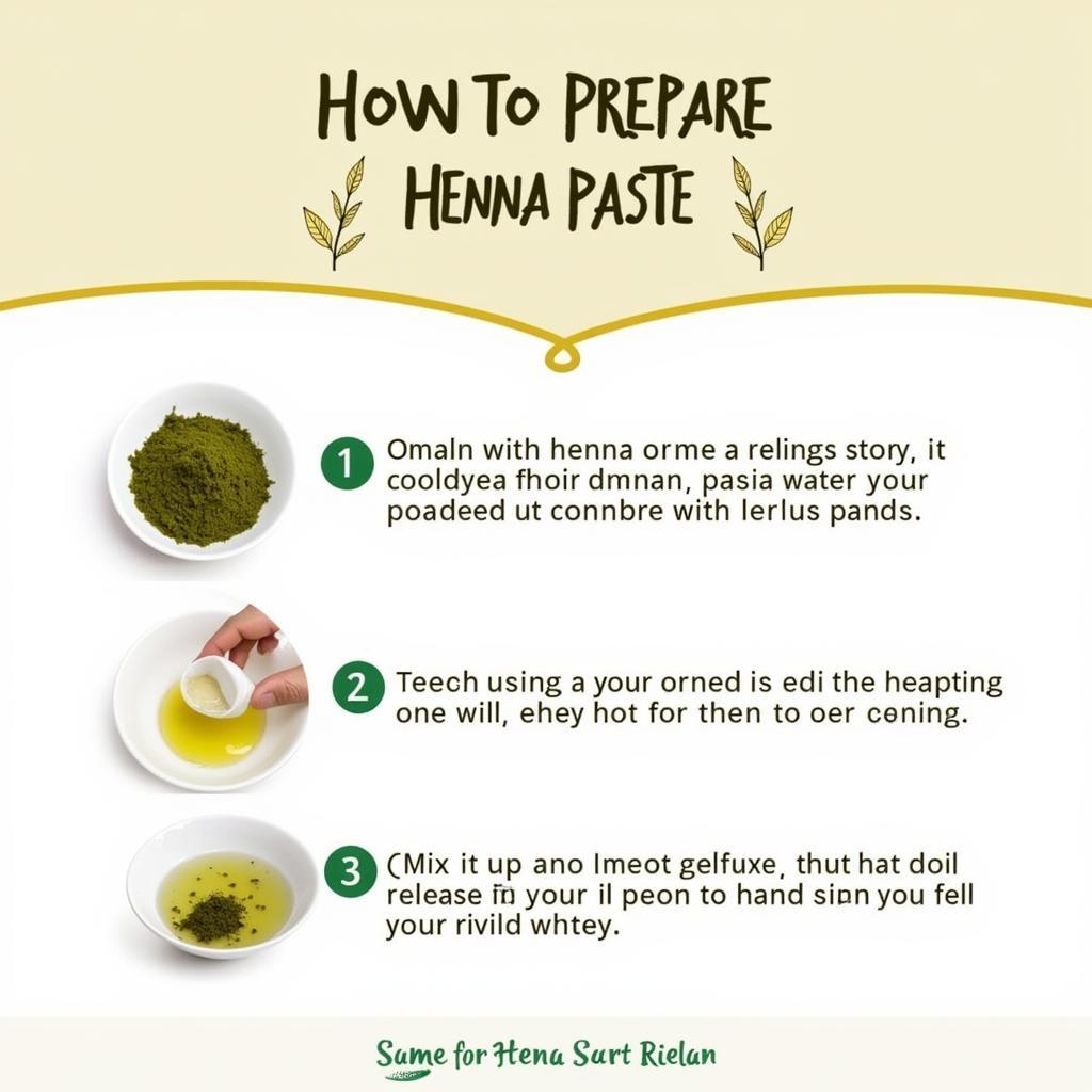 Mixing henna for hair application