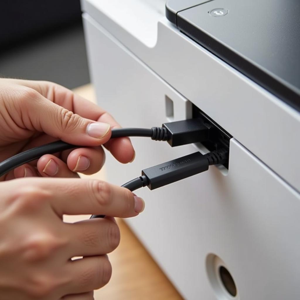 Checking the printer's connection cable