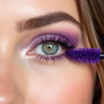 Purple Mascara on Green Eyes