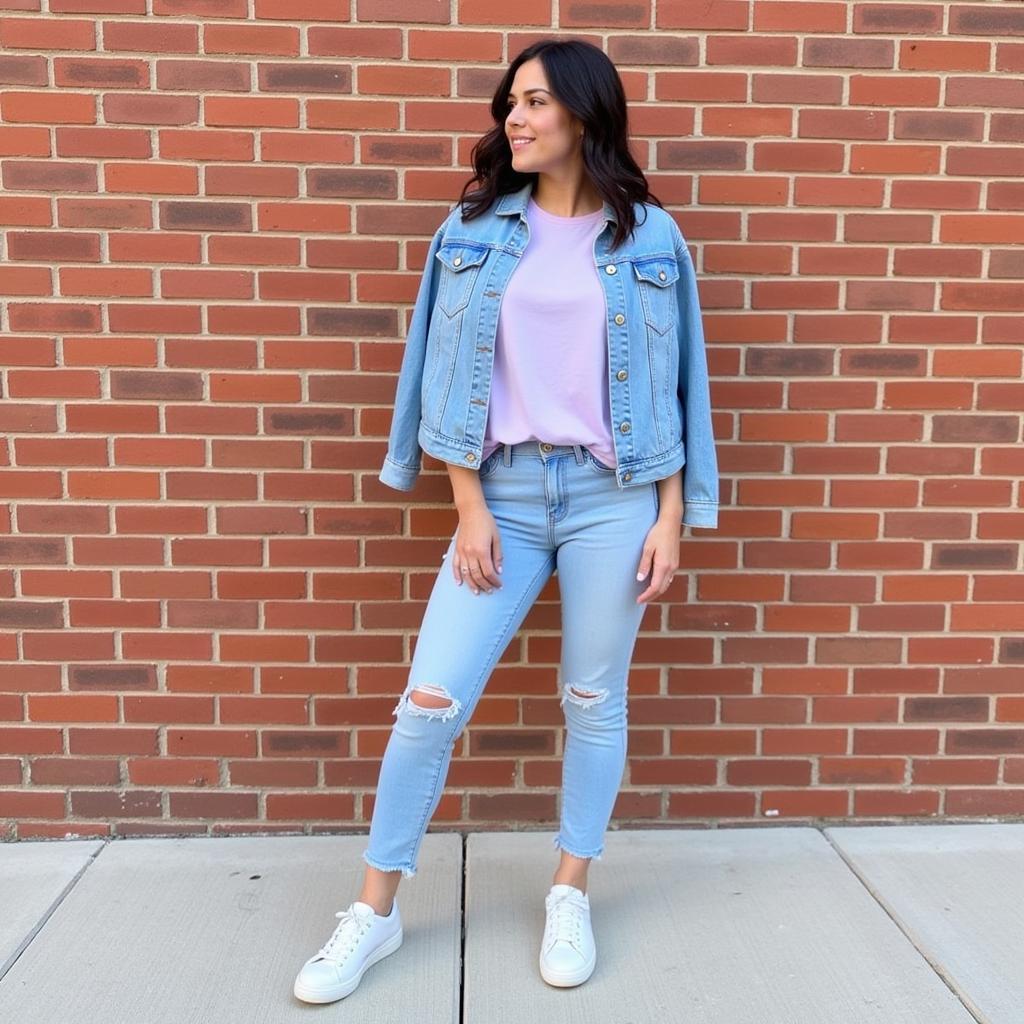 Purple Shirt with Light Wash Jeans: Casual Chic