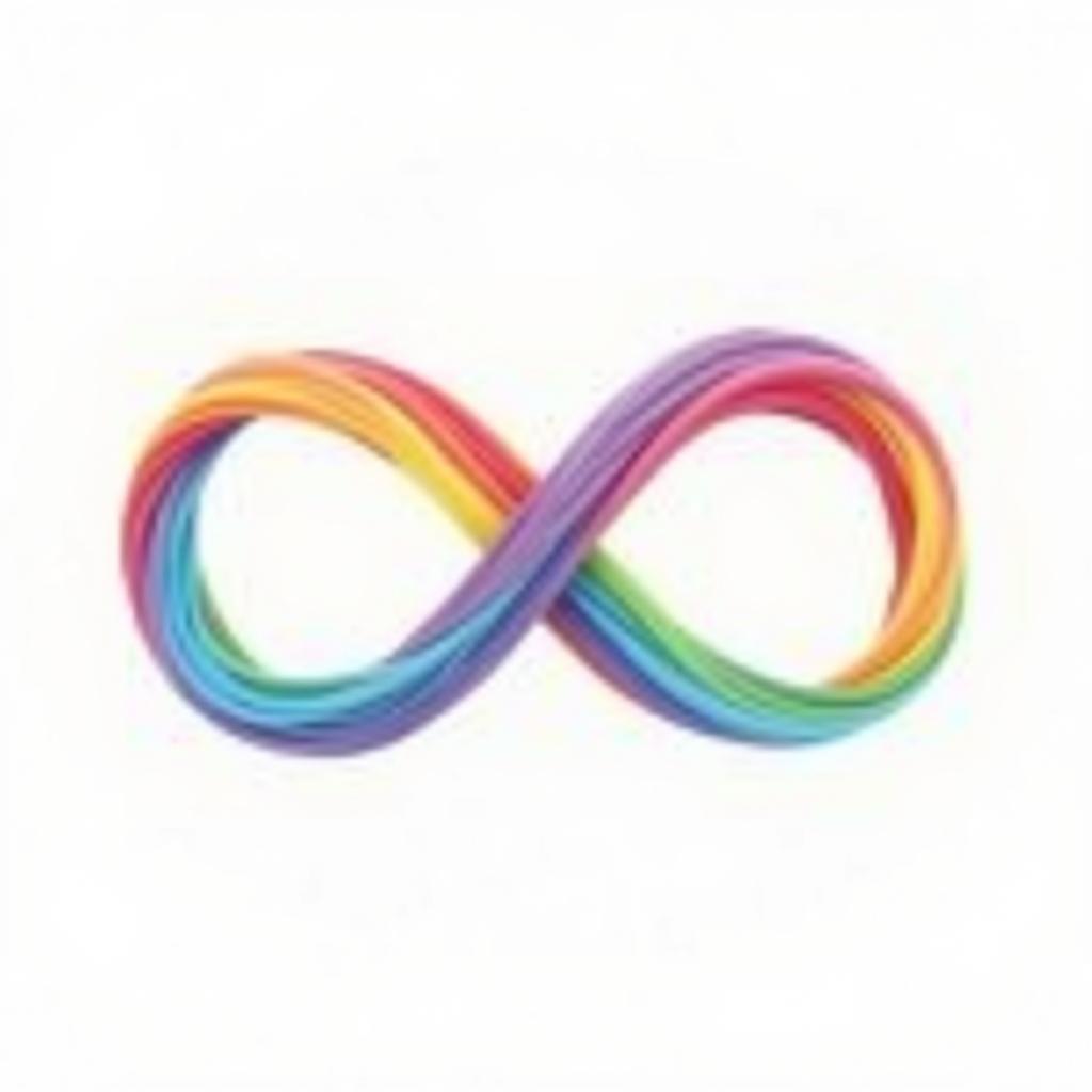 Rainbow Infinity Symbol for Autism Awareness