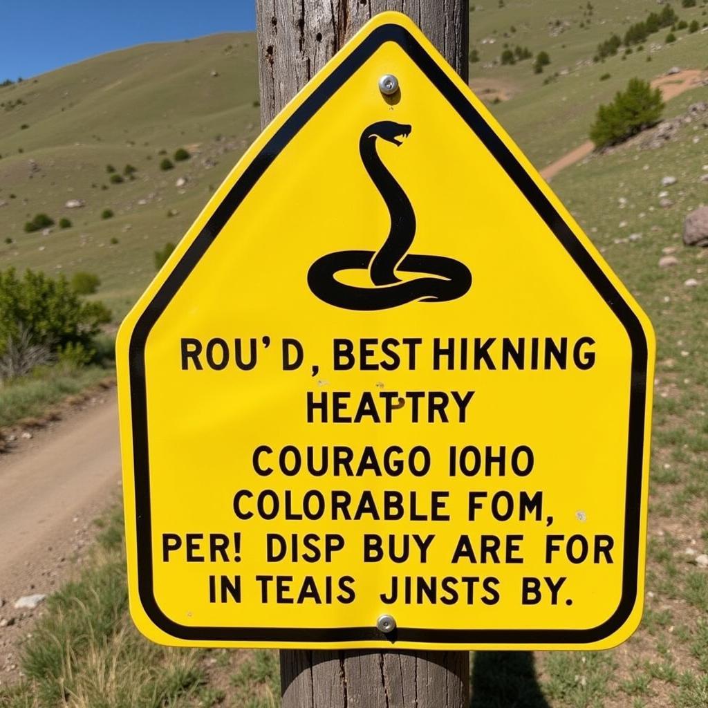 Rattlesnake Warning Sign in Colorado