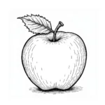 Realistic Apple Coloring Page