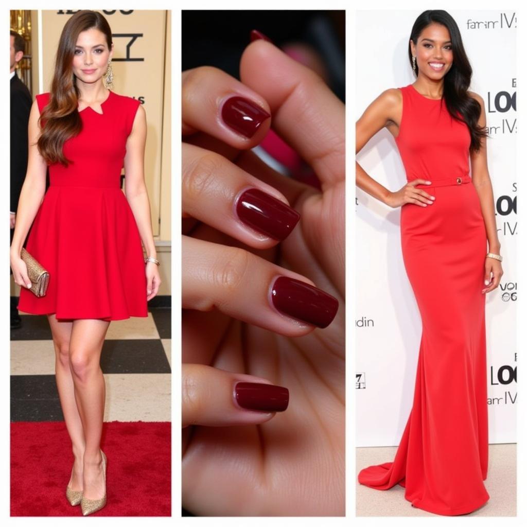 Red Dress and Nail Polish Combinations