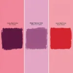 Color palettes featuring red purple