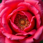 Microscopic view of rose petals showing pigment cells