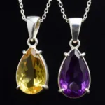 Sagittarius Citrine and Amethyst Pendants