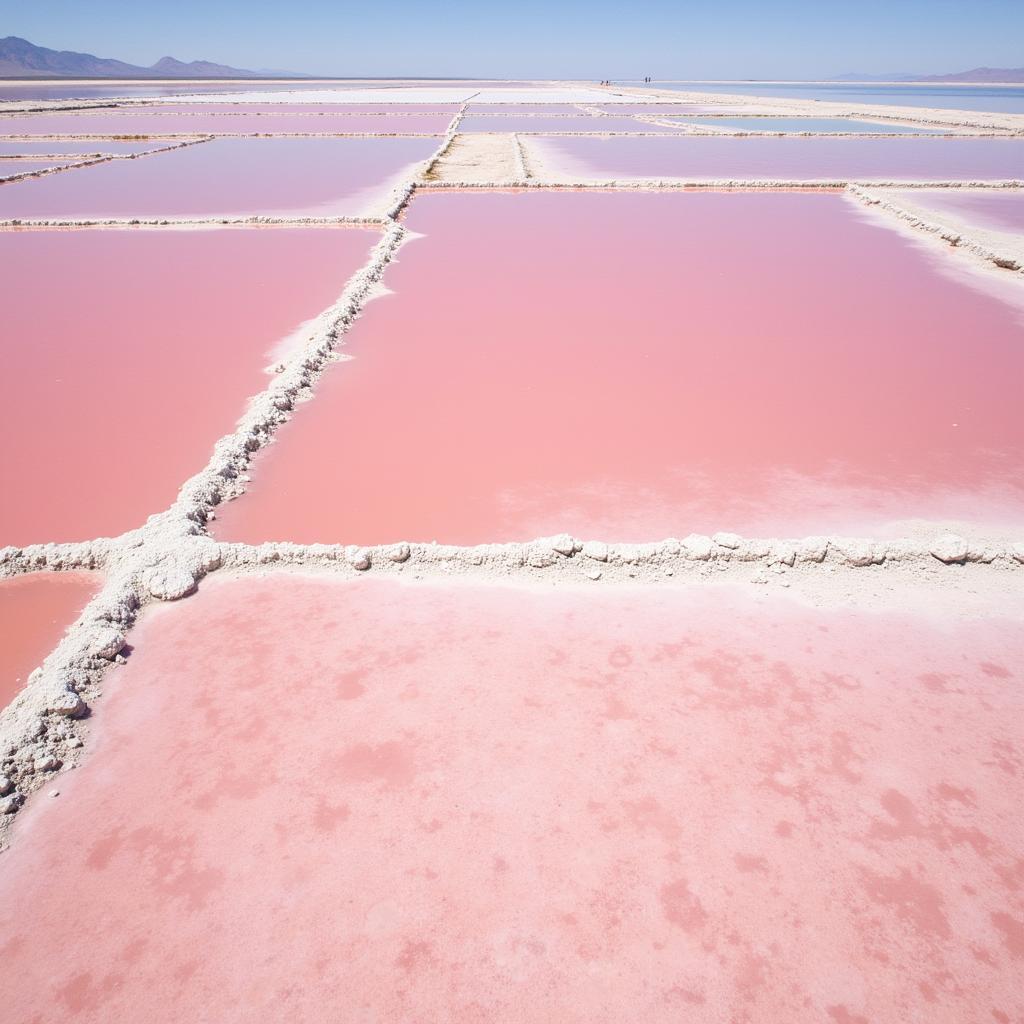 Salt flats in Las Coloradas