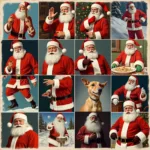 Santa Claus gloves throughout history